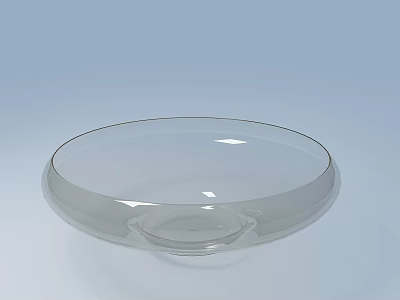 Transparent Glass Dinnerware Set With Round Plates For Modern Table Setting 3d model