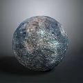Detailed Celestial Sphere Model With Textured Surface Gray Blue Brown Hues