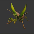 modern mantis sabros winged insect 3d model