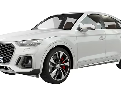White Audi SUV with Sporty Design Sleek Body Lines Alloy Wheels and Red Brake Calipers 3d model