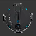Modern High Tech Cylindrical Weapon With Mechanical Design And Metal Components