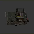 Green Industrial Generator With Open Lid Metal Casing And Small Model Car