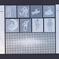 Various Embroidery Craft Templates With Moon Animal And Figure Designs