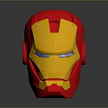 Red And Yellow Iron Man Helmet Combat Weapon With Metallic Design And Shiny Finish