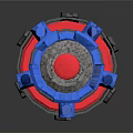 Tactical AR15-7 Device With Blue Top Red Black Frame And Grid Structure