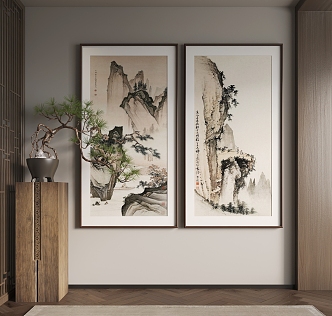 New Chinese Hanging Paintings Chinese Hanging Paintings 3d model