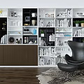Modern bookcase 3d model