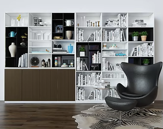 Modern bookcase 3d model
