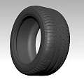 Black Car Tire With Deep Tread Pattern And Durable Rubber Construction Design