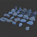 Assorted Natural Wood and Stone Elements with Different Shapes Sizes and Textures