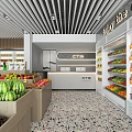 Bright Modern Fruit Store Interior With Fresh Fruit Displays And Organized Shelves