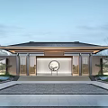 New Chinese-style Gate Community Gate 3d model