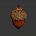 Natural Acorn With Brown Bumpy Cap And Red Body For Food Decoration Use