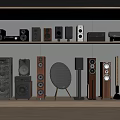 Modern Audio Bluetooth Audio Subwoofer Vertical Audio Amplifier Speaker 3d model