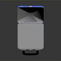 Blue Metal Handcase With Open Lid And Black Handle For Storage 3d model