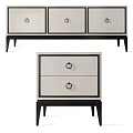 Various Style Storage Cabinets With Striped Panels Gold Handles White Drawers And Black Legs