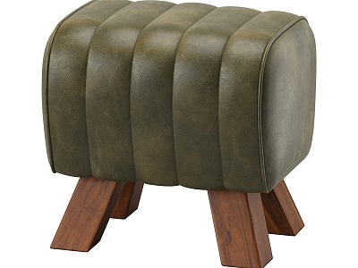 Nordic Simple Low Stool Low Stool Simple Low Stool Sofa Stool Square Stool Soft Stool Sofa Stool Green Leather Stool model