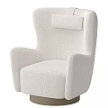 Lambskin Sofa Chair Single Sofa Fabric Single Sofa 3d model