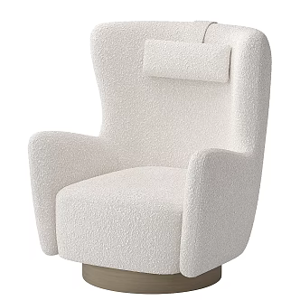 Lambskin Sofa Chair Single Sofa Fabric Single Sofa 3d model