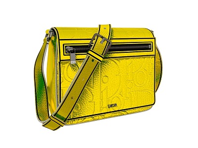 Crossbody bag with flap 3d model