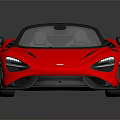 Red Modern Convertible Sports Car With Sleek Design And Alloy Wheels