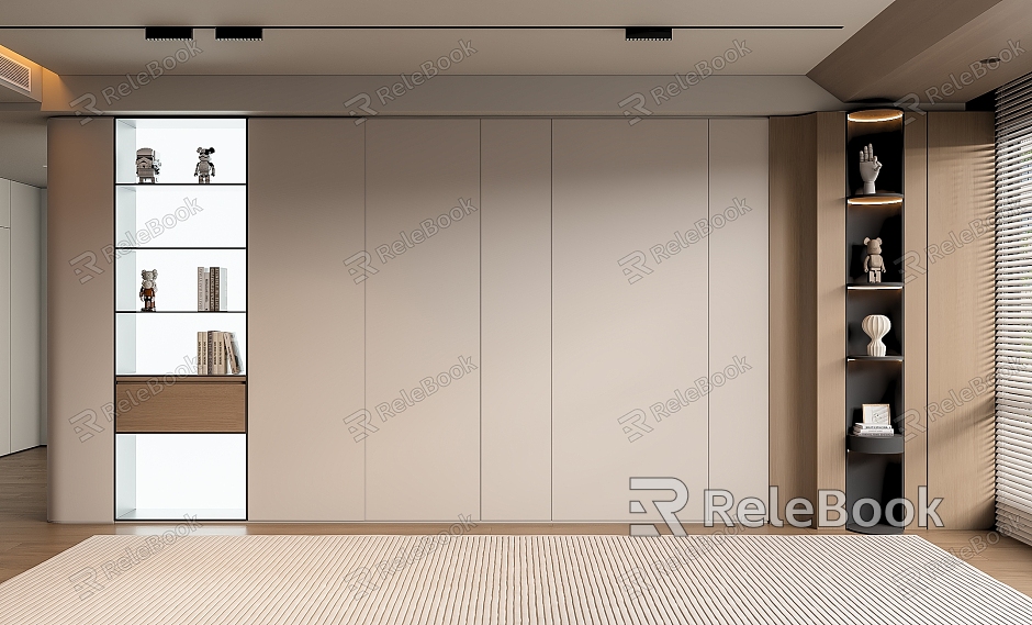 Modern living room background wall model