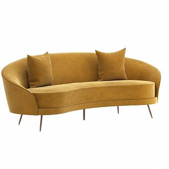 Maisons modern fabric multi-person sofa 3d model