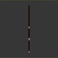 Traditional Japanese Katana Weapon With Red Sheath And Wrapped Handle Design