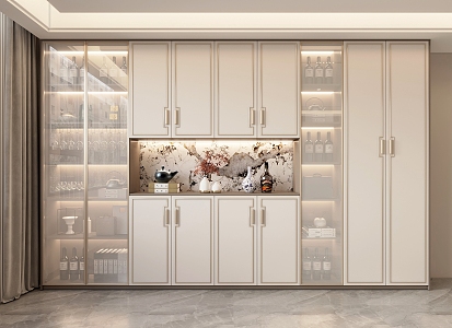 New Chinese Wine Cabinet 3d model