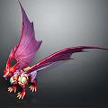 Mythical Fantasy Dragon Character Featuring Purple Wings Red Scales And Glowing Claws