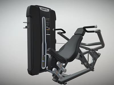 Professional Black Commercial Leg Workout Fitness Machine With Adjustable Seat And Metal Frame 3d model