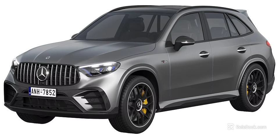 Silver Mercedes AMG SUV With Sporty Exterior And Alloy Wheels 3d model 