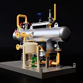 High Performance Industrial Equipment With Pipes Valves And Control System 3d model