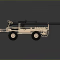 Mobile Artillery Weapon System Mounted on Tactical Military Vehicle with Long Barrel