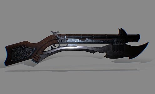 Knives and guns 3d model