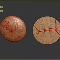 Golden Shiny Sphere And Circular Plate With Groove On Reflective Surface