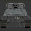 Gray Armored Military Tank Featuring Turret Tower And Heavy Track System Design