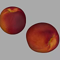 Ripe Red And Orange Peaches On White Background With Smooth Juicy Skin