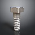 Silver Metal Bolt With Industrial Design And Chrome Finish Mechanical Fastener Component