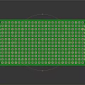 Green Printed Circuit Board For Electronic Devices With Holes And Components