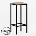 Black Metal Frame Modern Stool Design With Minimalist Structure For Home 3d model
