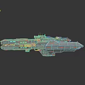 Advanced Futuristic Sci Fi Spaceship With Metallic Hull And Reflective Surface 3d model