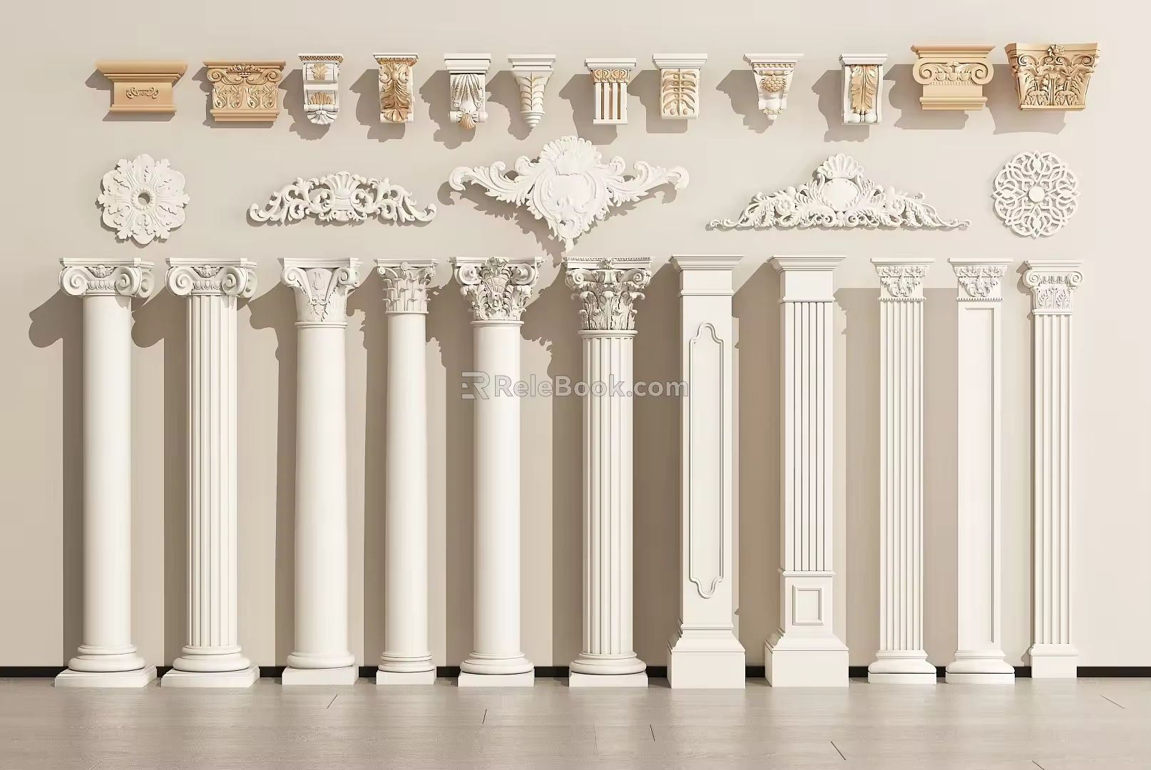 European Roman Column 3d model