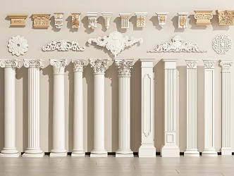 European Roman Column 3d model