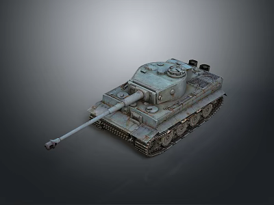 Historical Military Tank 3D Model With Detailed Turret Metal Tracks And Long Barrel 3d model