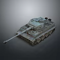 Historical Military Tank 3D Model With Detailed Turret Metal Tracks And Long Barrel
