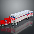 RITE AID Red And White Truck With Trailer Model Design And Reflection