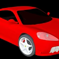 Electric Toy Red Sports Car with Sleek Design and Realistic Model Features