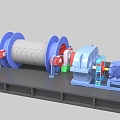 mine hoisting winch 3d model