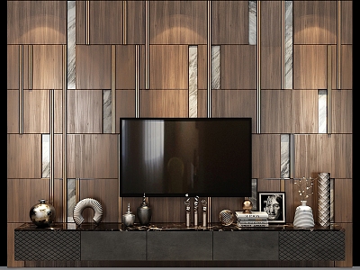 TV background wall model